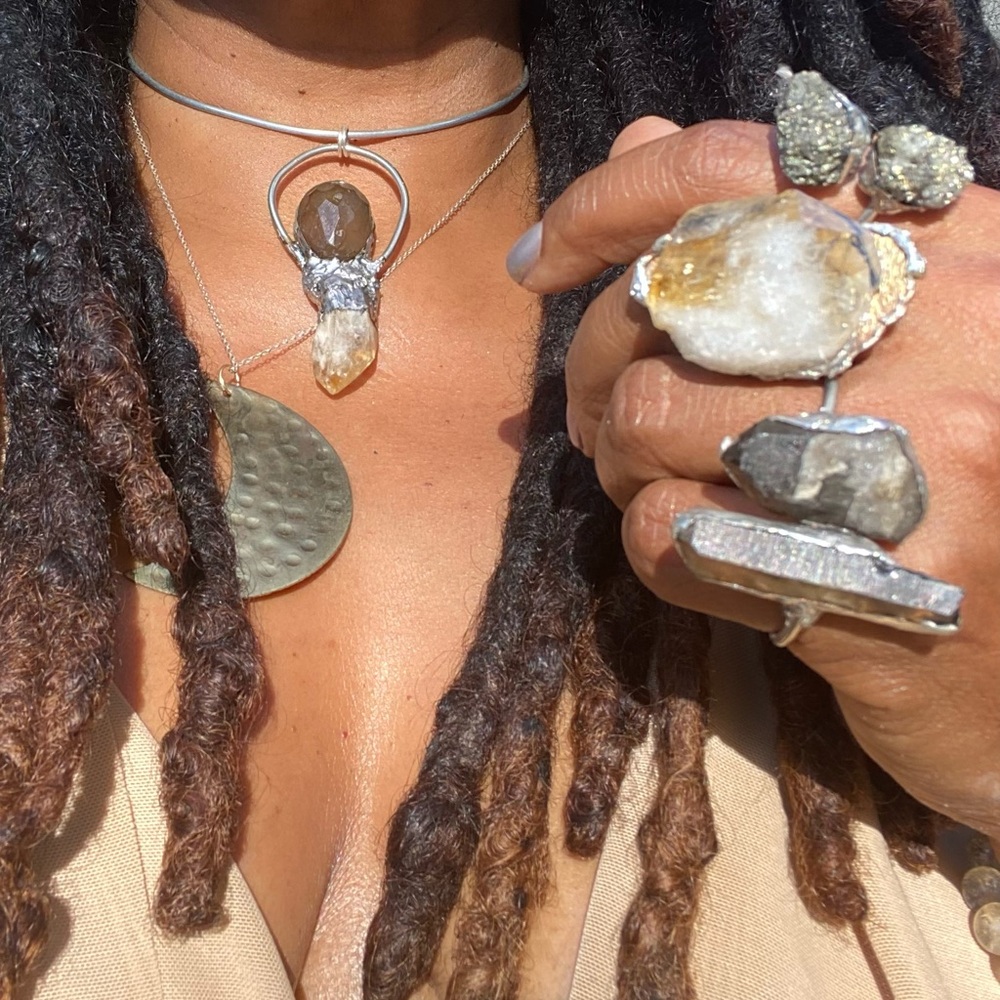 Citrine Smoky Quartz Choker